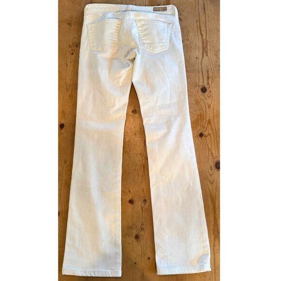 AG Adriano Goldschmied The Ballad Slim Boot Jeans White Denim Size 26R - Picture 2 of 12